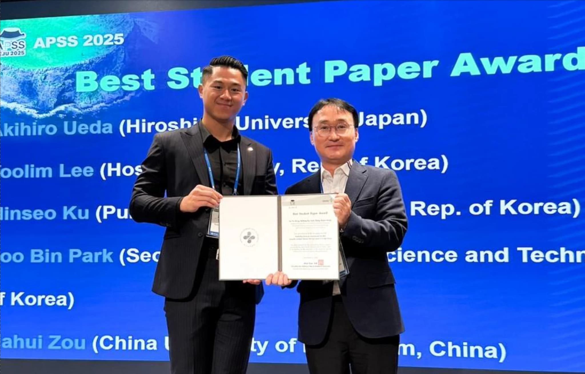 APSS 2025 Best Student Paper Award
